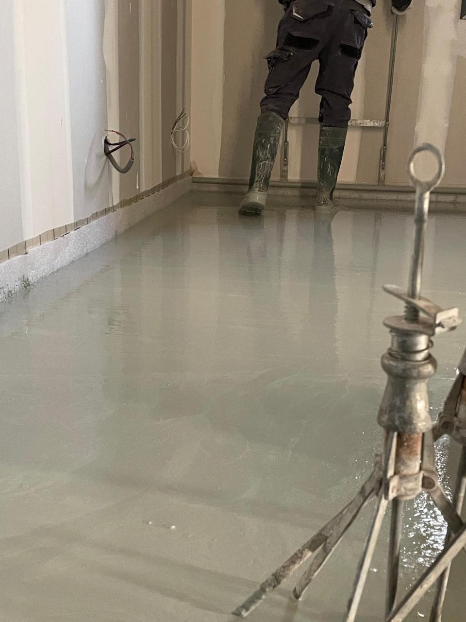 Chantier chape liquide - Ovalpro